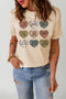 Western Style Heart Graphic Short Sleeve Tee