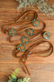 Western Style Layered Cord Stone Tassel Belt