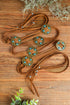 Western Style Layered Cord Stone Tassel Belt