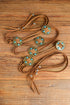 Western Style Layered Cord Stone Tassel Belt