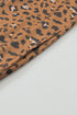 Western Style Leopard Print Cropped Drawstring Hoodie