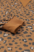 Western Style Leopard Print Cropped Drawstring Hoodie