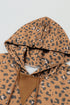 Western Style Leopard Print Cropped Drawstring Hoodie
