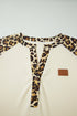 Western Style Leopard Print Patchwork Polo Tee