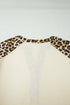 Western Style Leopard Print Patchwork Polo Tee