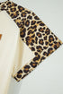 Western Style Leopard Print Patchwork Polo Tee