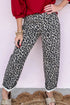 Western Style Leopard Print Relaxed Barrel Jeans