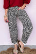 Western Style Leopard Print Relaxed Barrel Jeans