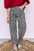 Western Style Leopard Print Relaxed Barrel Jeans