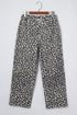 Western Style Leopard Print Relaxed Barrel Jeans