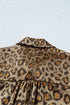 Western Style Leopard Print Short Sleeve Dolman Shirt
