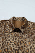 Western Style Leopard Print Short Sleeve Dolman Shirt