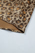 Western Style Leopard Print Short Sleeve Dolman Shirt