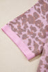 Western Style Leopard Print Short Sleeve Sweater Cardigan