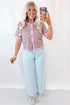 Western Style Leopard Print Short Sleeve Sweater Cardigan