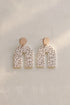 Western Style Leopard Print U Shaped Drop Earrings