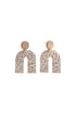 Western Style Leopard Print U Shaped Drop Earrings