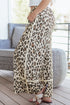 Western Style Leopard Print Wide Leg Cropped Pants
