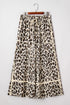 Western Style Leopard Print Wide Leg Cropped Pants