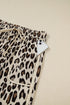 Western Style Leopard Print Wide Leg Cropped Pants