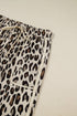 Western Style Leopard Print Wide Leg Cropped Pants