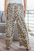 Western Style Leopard Print Wide Leg Cropped Pants