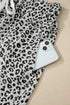 Western Style Leopard Print Wide Leg Terry Knit Pants