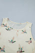 Western Style Mallard Print Sleeveless Tank Top
