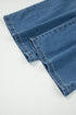 Western Style Multi Button High Waist Wide Leg Denim Jeans