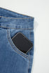 Western Style Multi Button High Waist Wide Leg Denim Jeans