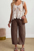 Western Style Patch Pocket Ankle Length Barrel Jeans