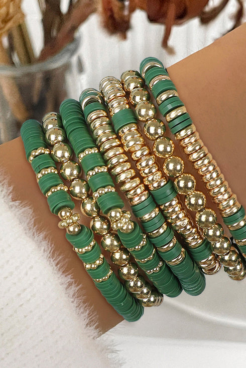 Western Style Polymer Clay Beaded Stackable Bracelet Set