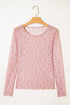 Western Style Sheer Floral Mesh Button Front Shirt