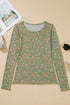Western Style Sheer Floral Mesh Button Front Shirt