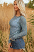 Western Style Sheer Floral Mesh Button Front Shirt