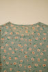 Western Style Sheer Floral Mesh Button Front Shirt