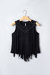 Western Tassel Fringe Rivet Detail Sleeveless Tank Top