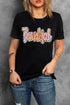 Western Theme Thankful Graphic Print Casual T Shirt