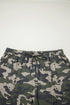 Western Utility Camo Print Tie Waist Pocket Shorts