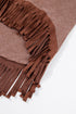 Western Waffle Knit Fringed High Low Loose Top