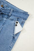 Western Washed Bow Knot Sash Wide Leg Denim Jeans