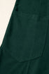 Western Wide Leg Corduroy V Neck Sleeveless Jumpsuit