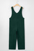 Western Wide Leg Corduroy V Neck Sleeveless Jumpsuit