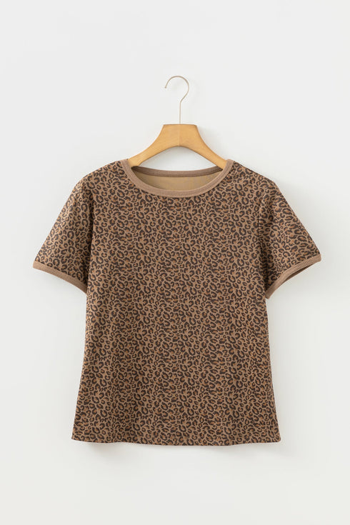 Western Wild Animal Print Crew Neck T Shirt