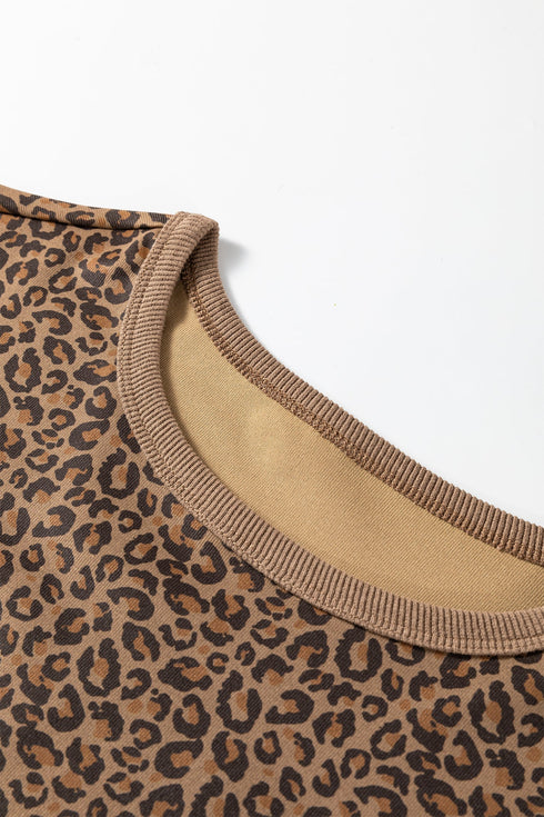 Western Wild Animal Print Crew Neck T Shirt