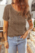 Western Wild Animal Print Crew Neck T Shirt