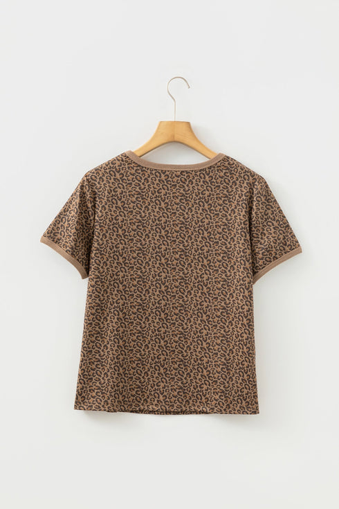 Western Wild Animal Print Crew Neck T Shirt