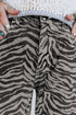 Western Zebra Stripe Animal Print Wide Leg Jeans