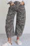 Western Zebra Stripe Animal Print Wide Leg Jeans