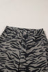 Western Zebra Stripe Animal Print Wide Leg Jeans